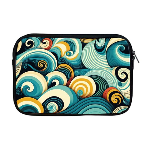 Wave Waves Ocean Sea Abstract Whimsical Apple MacBook Pro 17  Zipper Case from ZippyPress Front