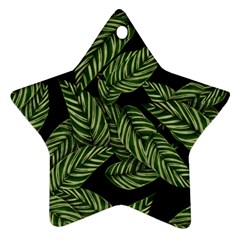 Background Pattern Leaves Texture Star Ornament (Two Sides) from ZippyPress Front