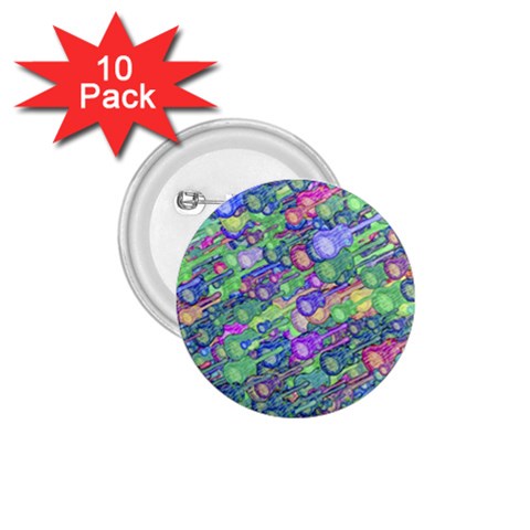 Sktechy Style Guitar Drawing Motif Colorful Random Pattern Wb 1.75  Buttons (10 pack) from ZippyPress Front