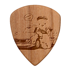one Guitar Shape Wood Guitar Pick Holder Case And Picks Set from ZippyPress Pick