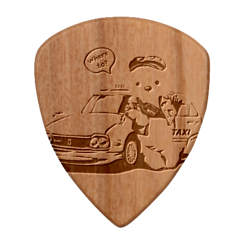 one Wood Guitar Pick (Set of 10) from ZippyPress Front