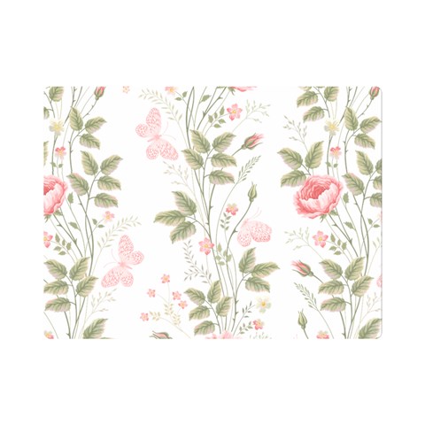 Flowers Roses Pattern Nature Bloom Premium Plush Fleece Blanket (Mini) from ZippyPress 35 x27  Blanket Front