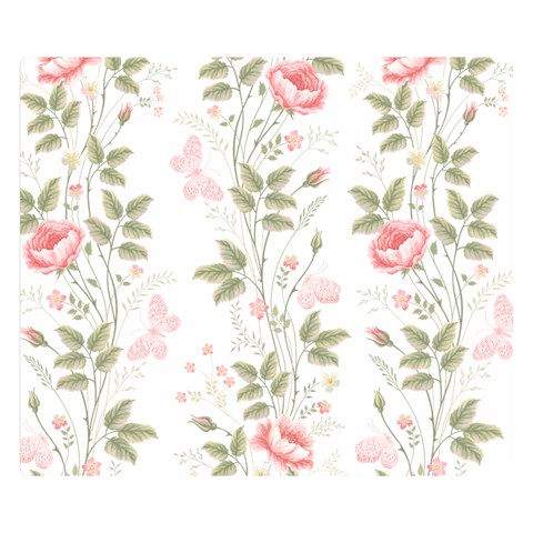 Flowers Roses Pattern Nature Bloom Premium Plush Fleece Blanket (Small) from ZippyPress 50 x40  Blanket Front