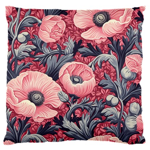 Vintage Floral Poppies 16  Baby Flannel Cushion Case (Two Sides) from ZippyPress Front