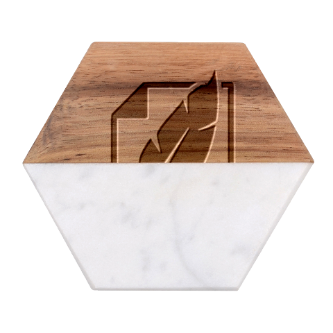 Top Secret Marble Wood Coaster (Hexagon)  from ZippyPress Front