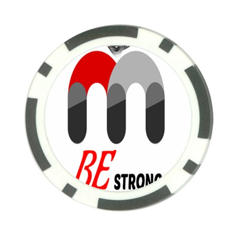 Be Strong  Poker Chip Card Guard from ZippyPress Front