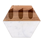 Be Strong  Marble Wood Coaster (Hexagon) 