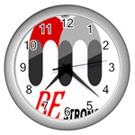 Be Strong Wall Clock (Silver)