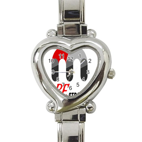 Be Strong Heart Italian Charm Watch from ZippyPress Front
