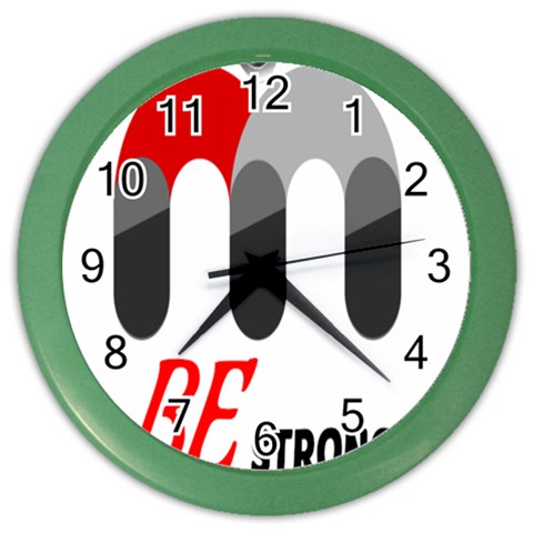 Be Strong Color Wall Clock from ZippyPress Front