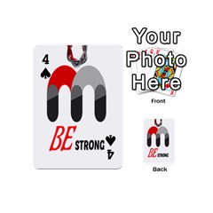 Be Strong Playing Cards 54 Designs (Mini) from ZippyPress Front - Spade4