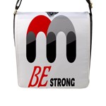 Be Strong Flap Closure Messenger Bag (L)