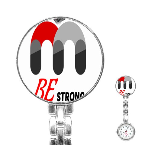 Be Strong Stainless Steel Nurses Watch from ZippyPress Front