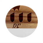 Be Strong Marble Wood Coaster (Round)