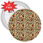 Floral Design 3  Buttons (10 pack) 