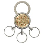 Floral Design 3-Ring Key Chain