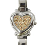 Floral Design Heart Italian Charm Watch