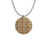 Floral Design 1  Button Necklace