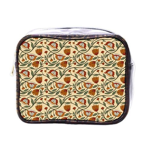 Floral Design Mini Toiletries Bag (One Side) from ZippyPress Front