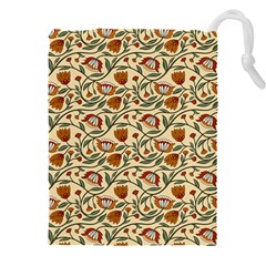 Floral Design Drawstring Pouch (4XL) from ZippyPress Front
