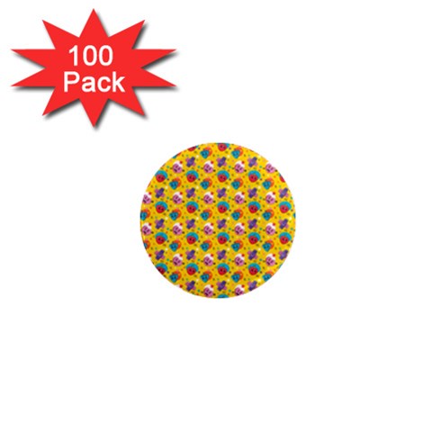 Heart Diamond Pattern 1  Mini Magnets (100 pack)  from ZippyPress Front