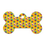 Heart Diamond Pattern Dog Tag Bone (One Side)