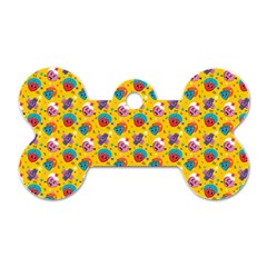 Heart Diamond Pattern Dog Tag Bone (Two Sides) from ZippyPress Back