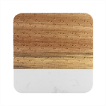 Heart Diamond Pattern Marble Wood Coaster (Square)