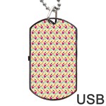 Summer Watermelon Pattern Dog Tag USB Flash (One Side)