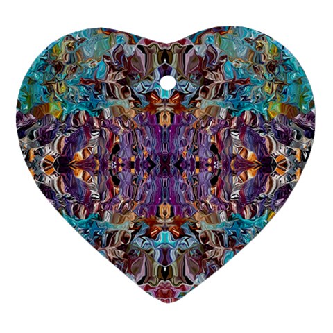 Amethyst on turquoise Heart Ornament (Two Sides) from ZippyPress Front