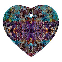 Amethyst on turquoise Heart Ornament (Two Sides) from ZippyPress Back