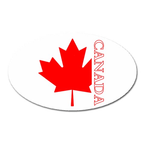 Canada Maple Leaf 2 Magnet (Oval) from ZippyPress Front