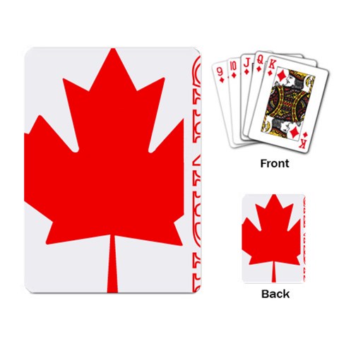 Canada Maple Leaf 2 Playing Cards Single Design from ZippyPress Back