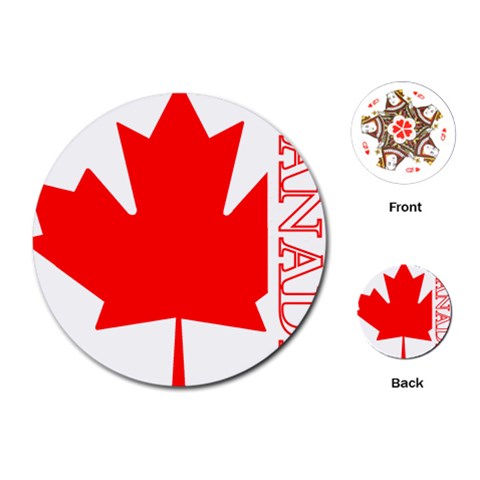 Canada Maple Leaf 2 Playing Cards (Round) from ZippyPress Front