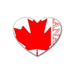 Canada Maple Leaf 2 Rubber Coaster (Heart)