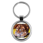 Fed Up Tiger T-Shirt Key Chain (Round)
