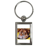 Fed Up Tiger T-Shirt Key Chain (Rectangle)
