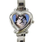 Alaskan Malamute Dog Heart Italian Charm Watch