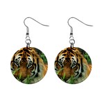 Tiger 1  Button Earrings