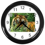 Tiger Wall Clock (Black)