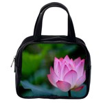 Pink Flower Classic Handbag (One Side)