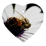 Bee on a Daisy Ornament (Heart)