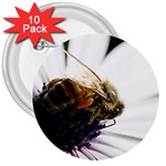 Bee on a Daisy 3  Button (10 pack)