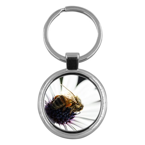 Bee on a Daisy Key Chain (Round) from ZippyPress Front