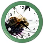 Bee on a Daisy Color Wall Clock