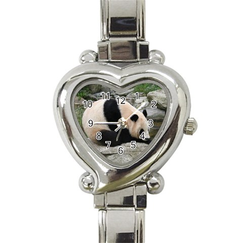 Giant Panda Heart Italian Charm Watch from ZippyPress Front