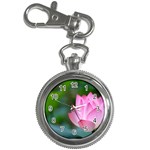 Red Pink Flower Key Chain Watch