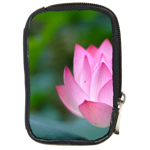 Red Pink Flower Compact Camera Leather Case from ZippyPress Front