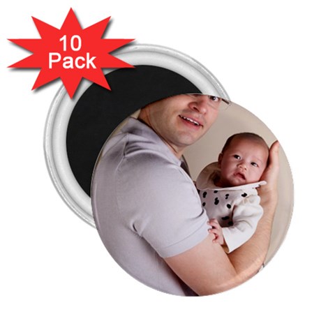Father and Son Hug 2.25  Magnet (10 pack) from ZippyPress Front