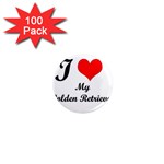 I Love My Golden Retriever 1  Mini Magnet (100 pack) 